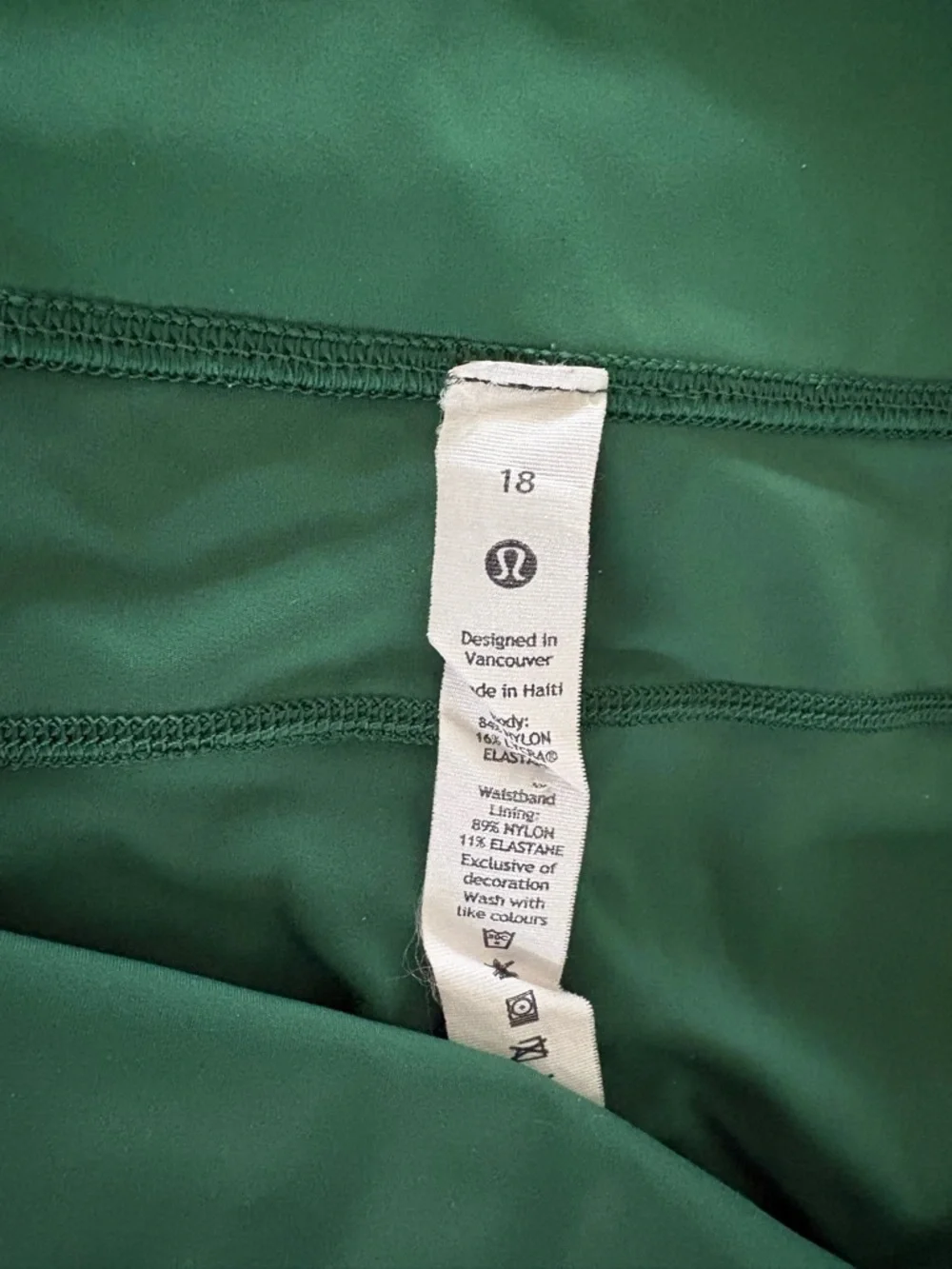 Lululemon Fast and Free High-Rise Tights 25” Everglade green. Size 18.